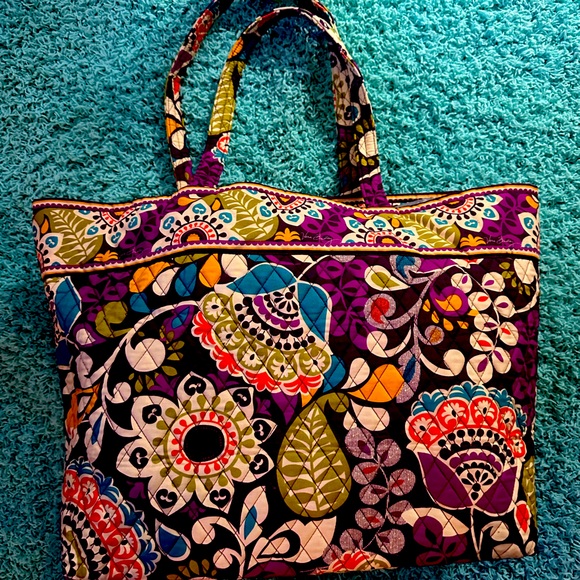 Vera Bradley Handbags - Brand New Vera Bradley Grand Tote in Plum Crazy!